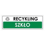 RECYKLING - SZKŁO, naklejka 290x100 mm