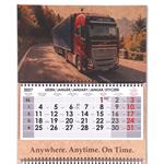 Šestiměsíční kalendář Sixto Kraft skládaný český se spirálou 2027 - šedý