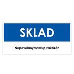 SKLAD, modrá, plast 2 mm 190x90 mm