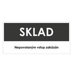 SKLAD, šedá, plast 2 mm 190x90 mm