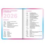 Školní diář - Růžová (září 2025 – prosinec 2026)