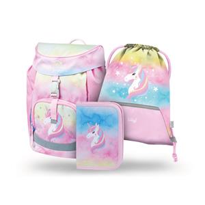 Školní set Airy Rainbow Unicorn - batoh, penál, sáček