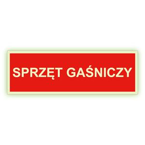 Sprzęt gaśniczy - fotoluminescencyjny znak, płyta PVC 2 mm 150x150 mm