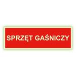 Sprzęt gaśniczy - fotoluminescencyjny znak, płyta PVC 2 mm 150x150 mm