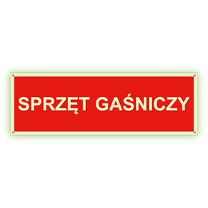 Sprzęt gaśniczy - fotoluminescencyjny znak z dziurkami, płyta PVC 2 mm 150x150 mm