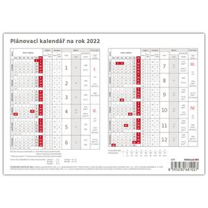 Stolní kalendář 2022 - Plánovací karta
