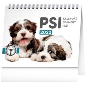 Stolní kalendář 2022 Psi - se jmény psů
