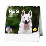 Stolní kalendář 2023 IDEÁL - Pes - věrný přítel /s psími jmény
