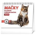 Stolní kalendář 2024 Mačky - s menami mačiek SK