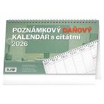 Stolní kalendář 2026 Poznámkový daňový s citátmi
