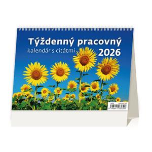 Stolní kalendář 2026 - Týždenný kalendár s citátmi