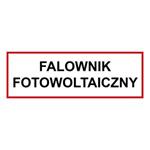 Střídač FV systému - bezpečnostní tabulka, plast 0,5 mm 150 x 50 mm
