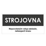 STROJOVNA, šedá, plast 2 mm 190x90 mm