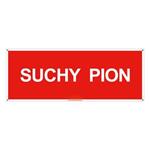 Suchy pion - znak z dziurkami, płyta PVC 2 mm 210x80 mm