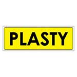 TŘÍDĚNÝ ODPAD - PLASTY, plast 2 mm, 290x100 mm