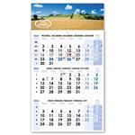 Tříměsíční kalendář Trio český 2025 - modrý