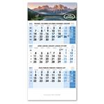 Tříměsíční kalendář Trio český 2027 - modrý