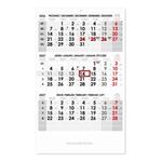 Tříměsíční kalendář Trio český 2027 - šedý