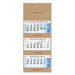 Tříměsíční kalendář Trio Kraft skládaný český 2027 - modrý