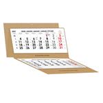 Tříměsíční kalendář Trio Kraft skládaný český 2027 - šedý