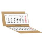 Tříměsíční kalendář Trio Kraft skládaný český se spirálou 2027 - šedý