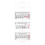 Tříměsíční kalendář Trio skládaný český se spirálou 2027 - šedý