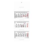 Tříměsíční kalendář Trio skládaný český se spirálou 2027 - šedý