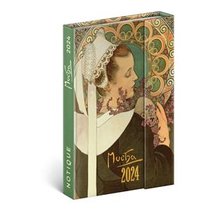 Týdenní diář 2024 magnetický B6 Alfons Mucha