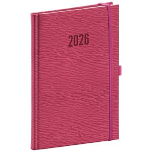 Týdenní diář 2026 A5 Rivoli - růžová