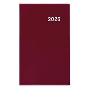 Týdenní diář 2026 Gustav PVC kapesní - bordó