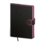 Týdenní diář A5 2025 Flip - antracit/magenta