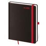 Týdenní diář A5 2026 Black Red