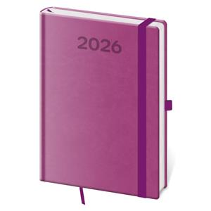 Týdenní diář A5 2026 Print Pop - fialová