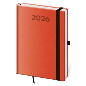Týdenní diář A5 2026 Print Pop - oranžová
