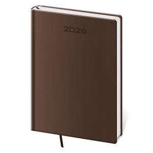 Týdenní diář A5 2026 Soft - hnědá