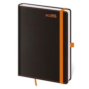 Týdenní diář B6 2026 Black Orange