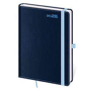 Týdenní diář B6 2026 Double Blue