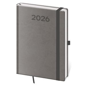 Týdenní diář B6 2026 Print Pop - šedá