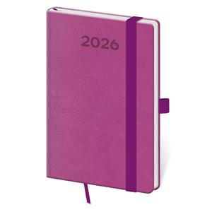 Týdenní kapesní diář 2026 Print Pop - fialová