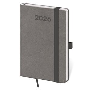 Týdenní kapesní diář 2026 Print Pop - šedá