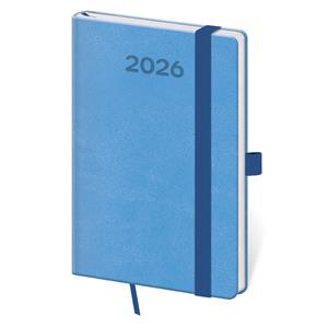 Týdenní kapesní diář 2026 Print Pop - světle modrá