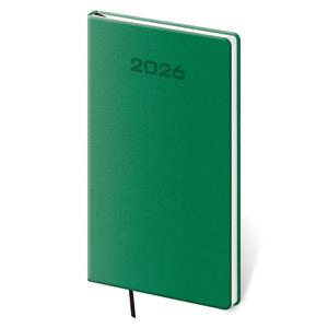 Týdenní kapesní diář 2026 Soft - zelená