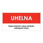 UHELNA, červená, plast 1 mm 190x90 mm