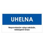 UHELNA, modrá, plast 1 mm 190x90 mm