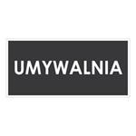 UMYWALNIA, szary - naklejka 190x90 mm