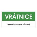 VRÁTNICE, zelená, plast 2 mm 190x90 mm