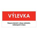 VÝLEVKA, červená, plast 1 mm 190x90 mm