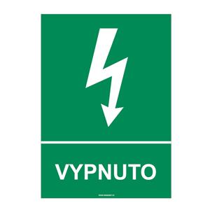 VYPNUTO, plast 1 mm, A4