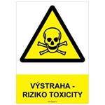 VÝSTRAHA - RIZIKO TOXICITY - bezpečnostní tabulka, samolepka A4