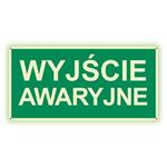 Wyjście awaryjne - fotoluminescencyjny znak z dziurkami, płyta PVC 2 mm 200x100 mm